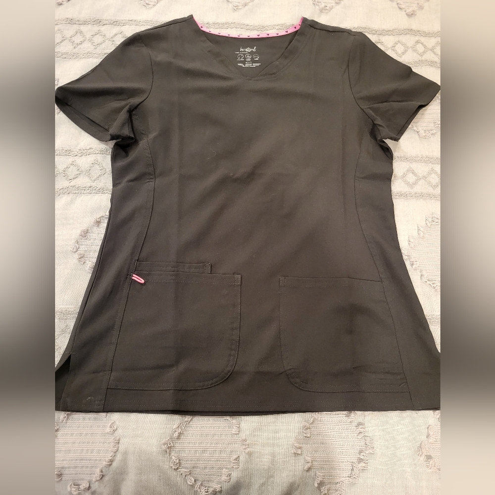 Heartsoul scrub top , size medium,  black